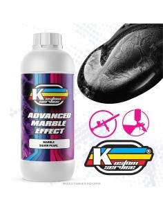Marblized Airbrush Custom Paint White Pearl