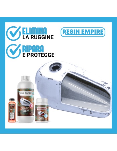 KIT TRATTAMENTO ANTI RUGGINE SERBATOIO MOTO BIANCO GRANDE