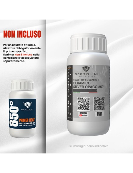 High Temperature Gray Silver Ceramic Paint 650° - 250g